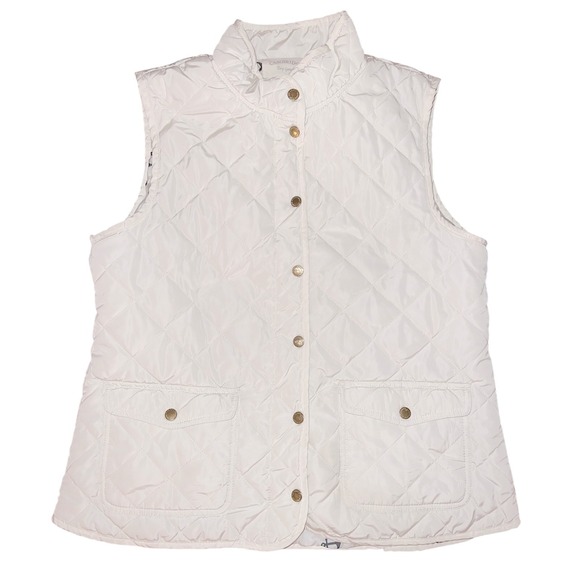 Cambridge Dry Goods Quilted White Anchor Vest XL Nautical‎ Coastal Preppy EUC - Picture 1 of 9